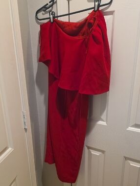 Women’s Backless Red Off-Shoulder Dress